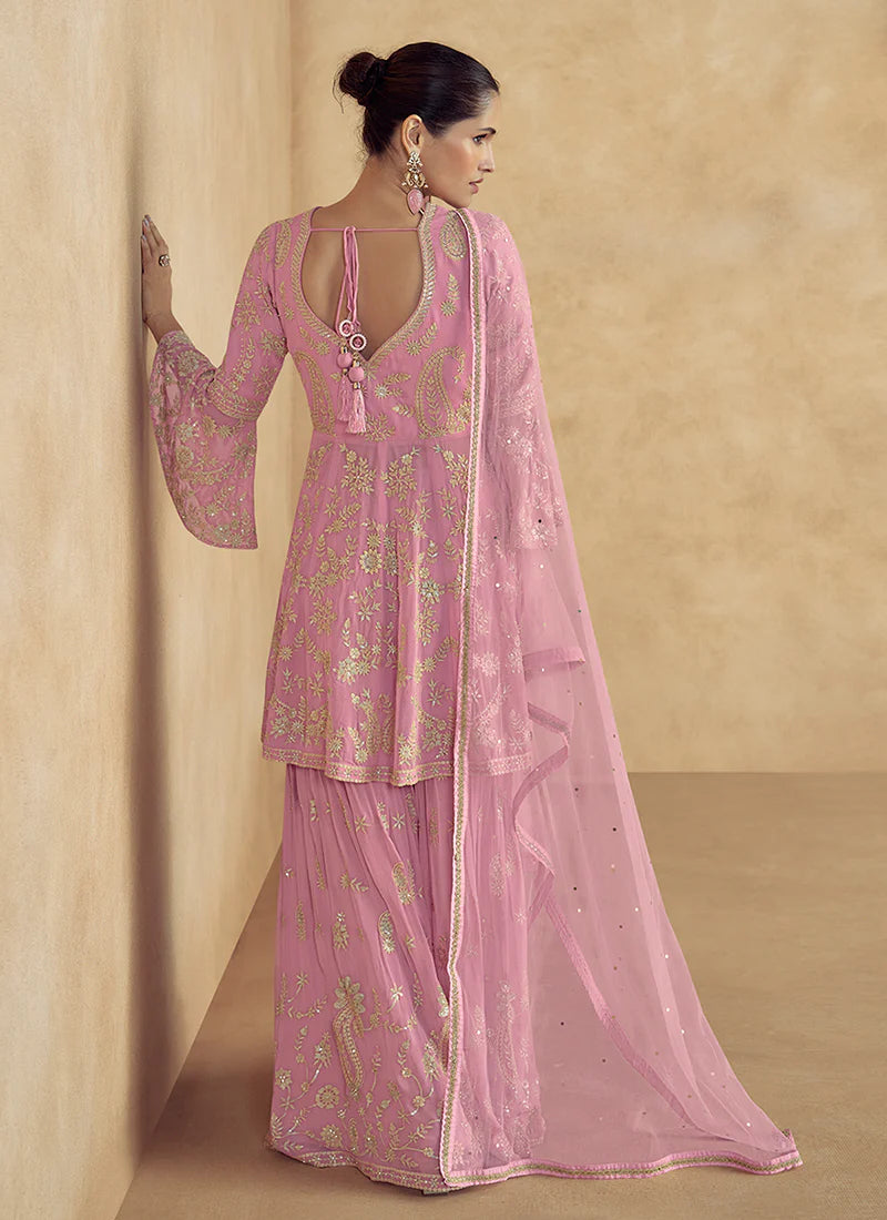 Find Sharara Suit for Indian weddings and Pakistani festivals.