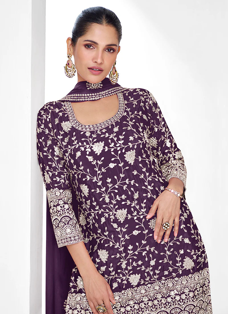 Find occasion-ready Gharara with dupatta and designer details.
