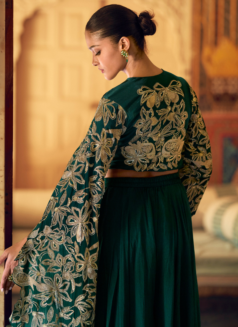 Buy Now Designer Plazzo suit with dupatta