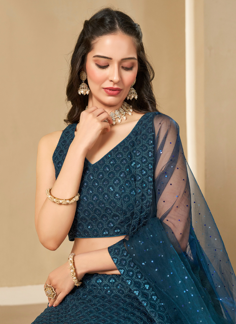 Indian party wear suits with dupatta and mirror work