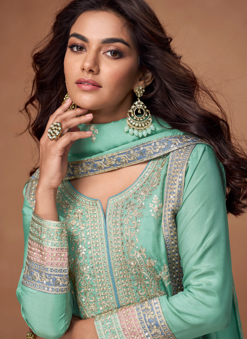 Wedding Wear Sharara Suit for Indian and Pakistani Festivals