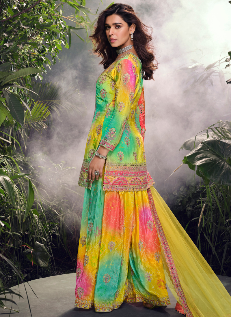 Find party wear Sharara Suit and Anarkali Gown with free shipping.