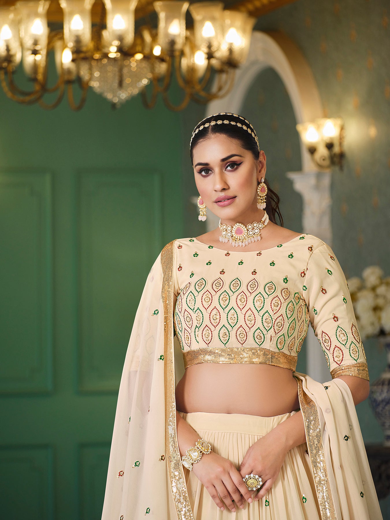 Shop Lehenga Choli with custom stitching and plus-size options.