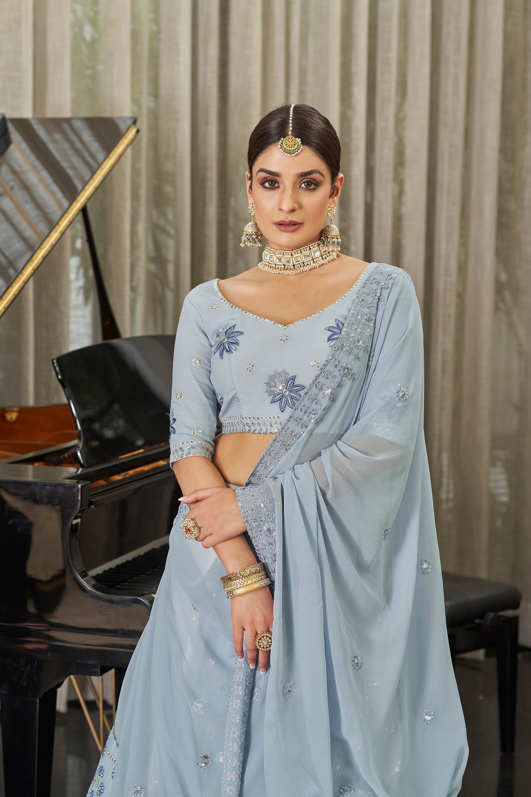 Shop Lehenga Choli for weddings and festive occasions.