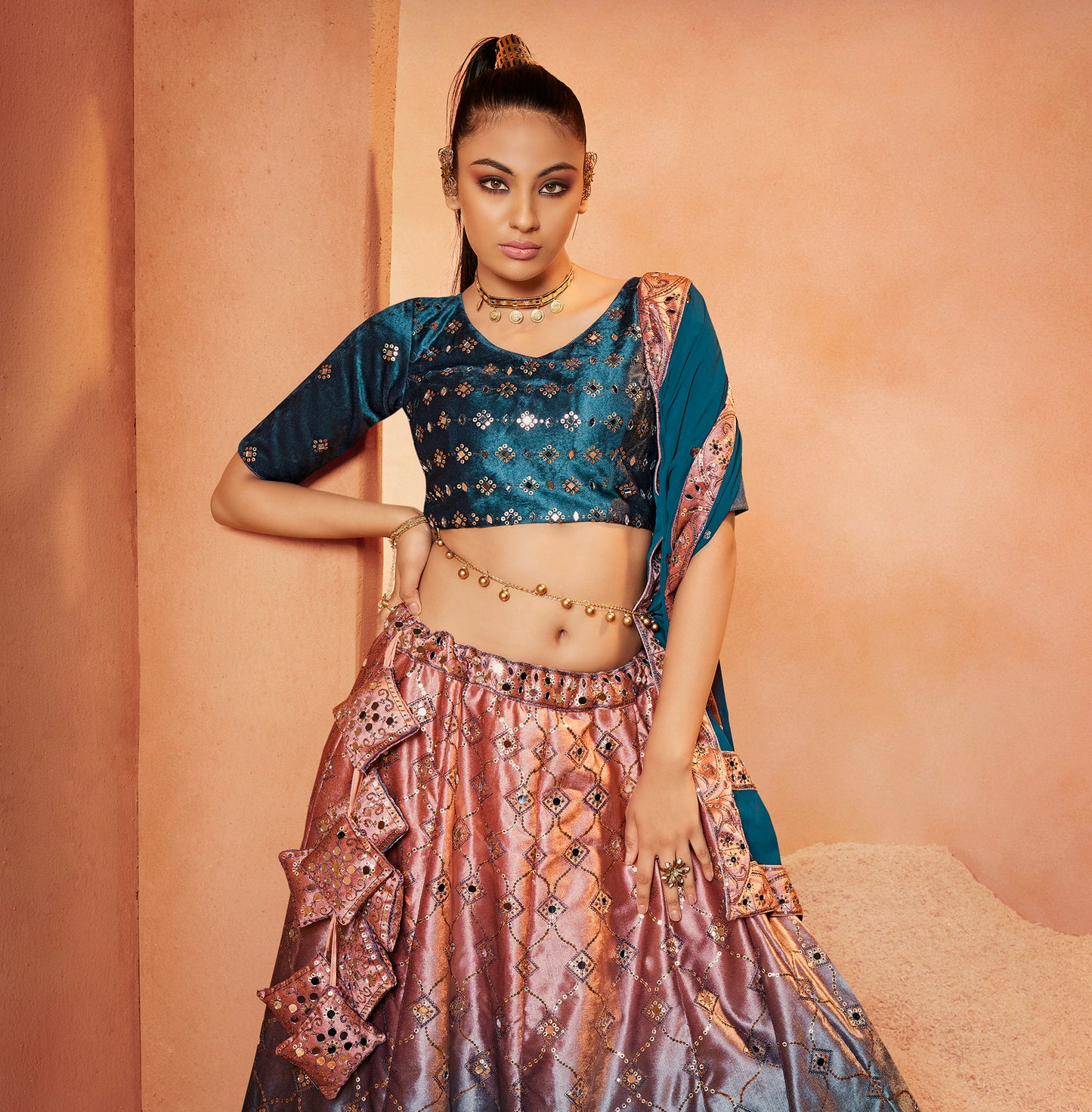Find Lehenga Choli for Indian weddings and Pakistani festivals.