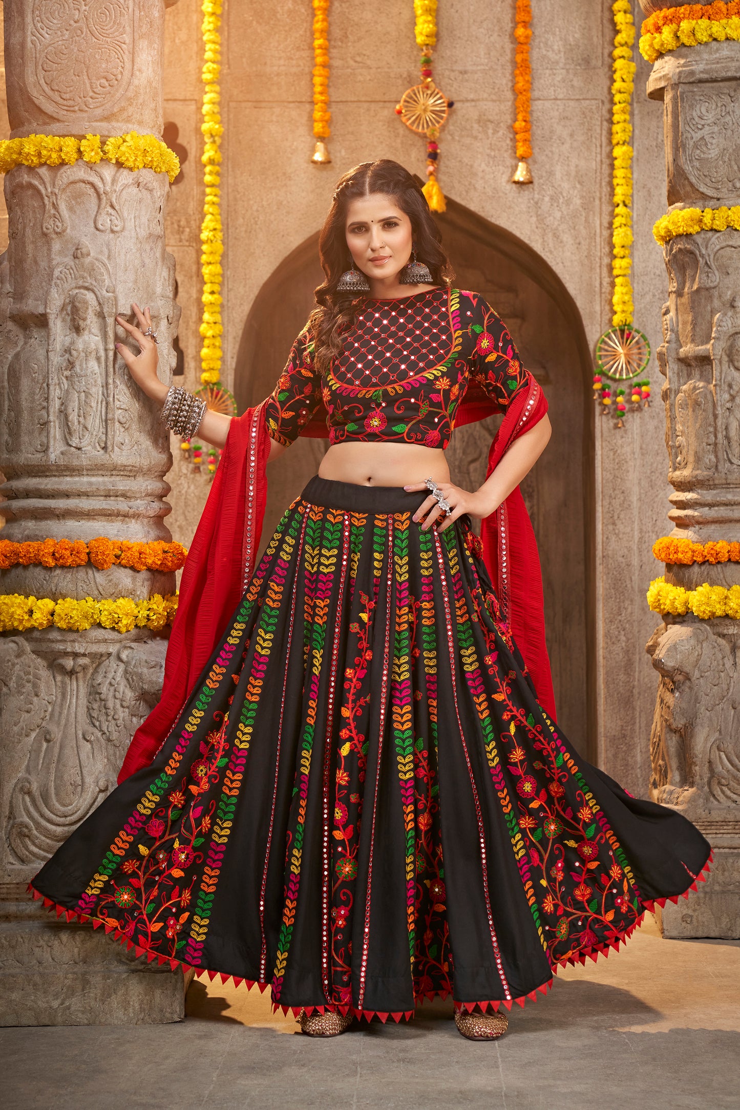 Designer Chaniya Choli set, ethnic wear for weddings and celebrations