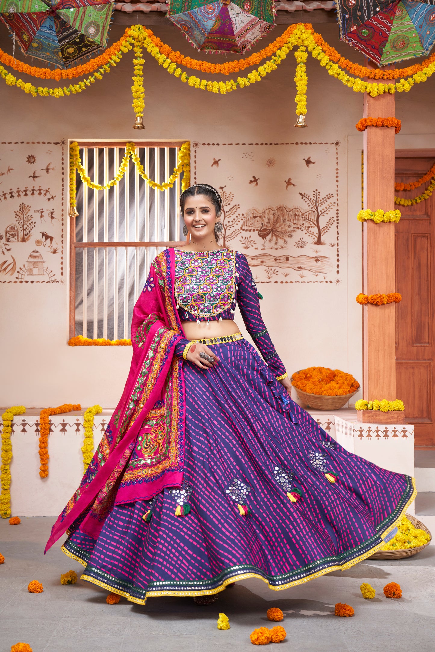 Trendy Chaniya Choli, colorful and embroidered lehenga for women