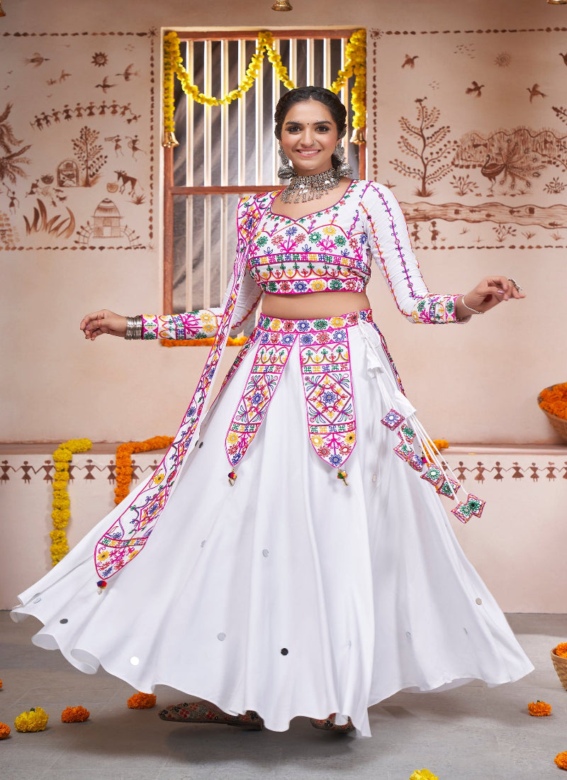 Trendy Chaniya Choli, colorful and embroidered lehenga for women