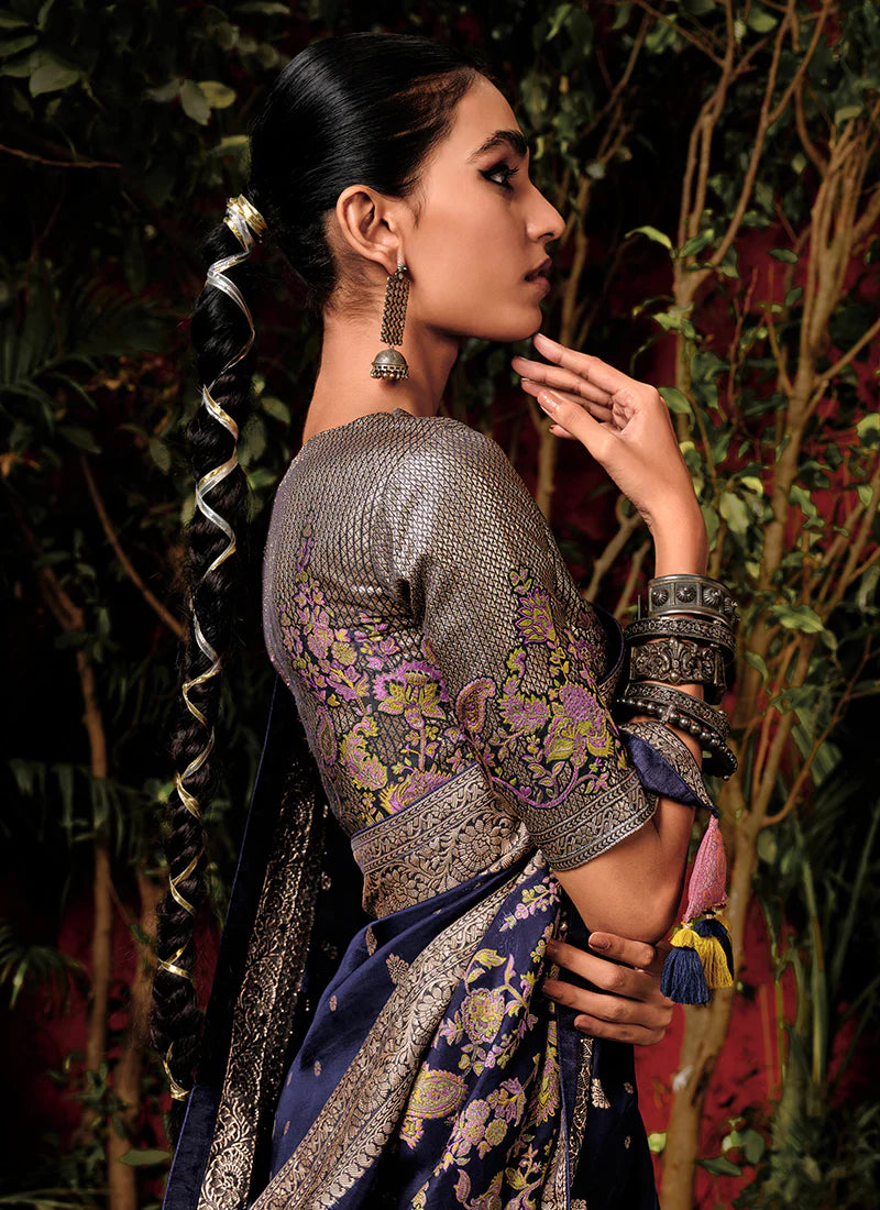 Buy embroidered Saree for weddings and festivals.