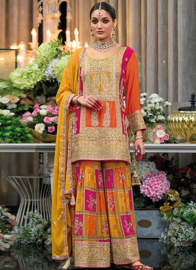Explore stylish Sharara Suit for party wear and celebrations.