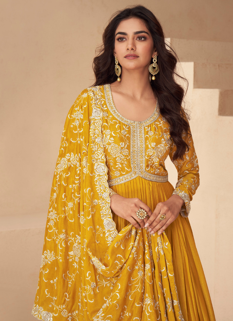 Shop Anarkali Gown with custom stitching and plus-size options.