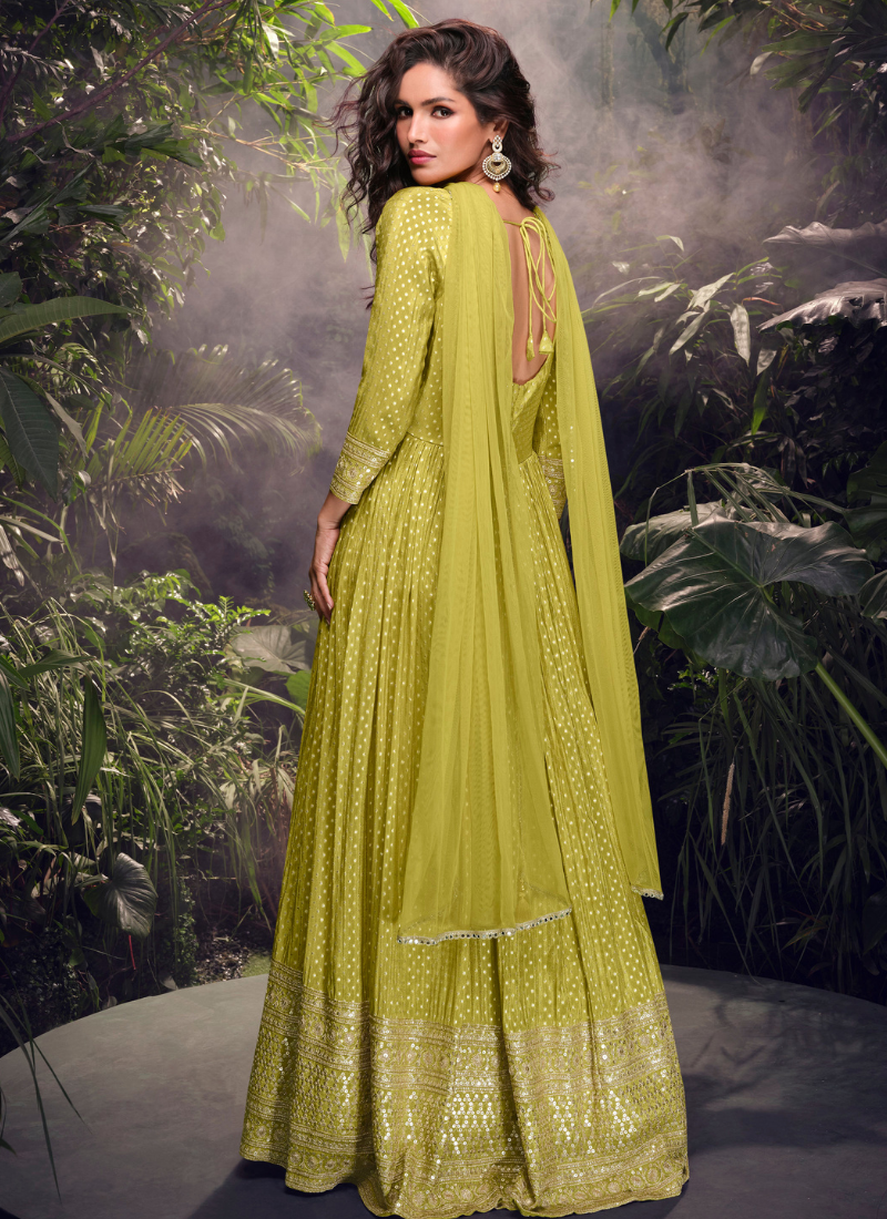 Shop Anarkali Gown with custom stitching and plus-size option