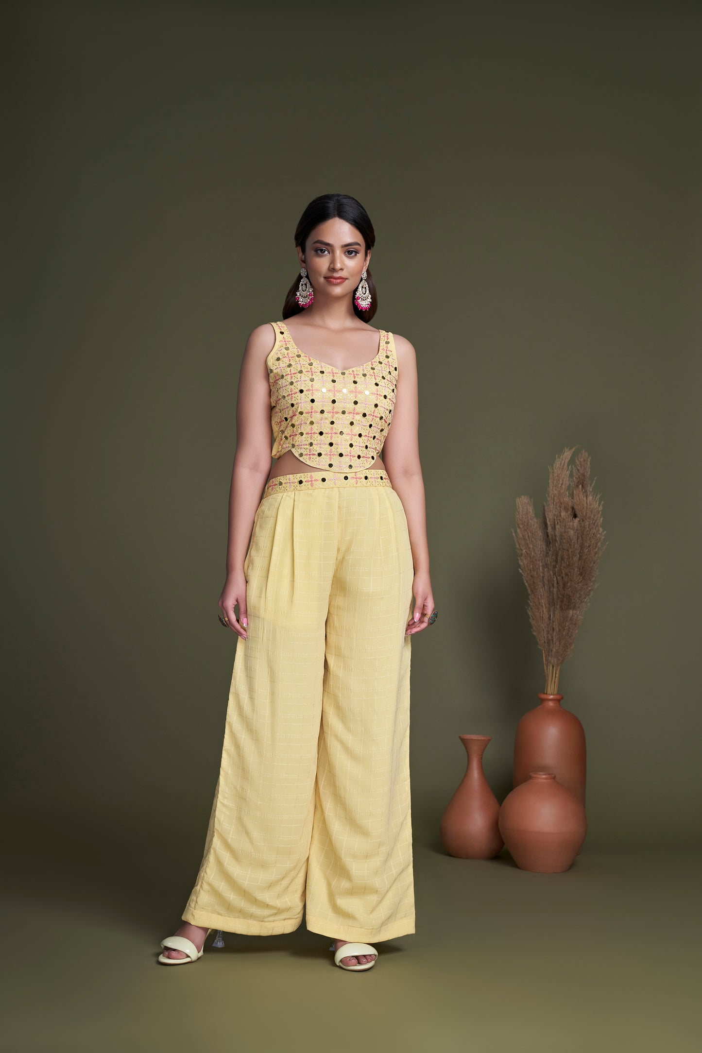 Explore stylish Palazzo Suit for party wear and celebrations.