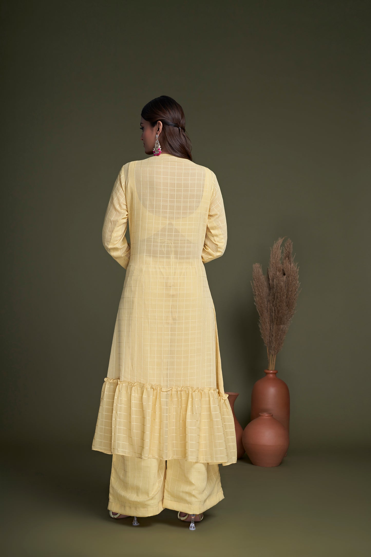 Buy designer Palazzo Suit with elegant embroidery work.