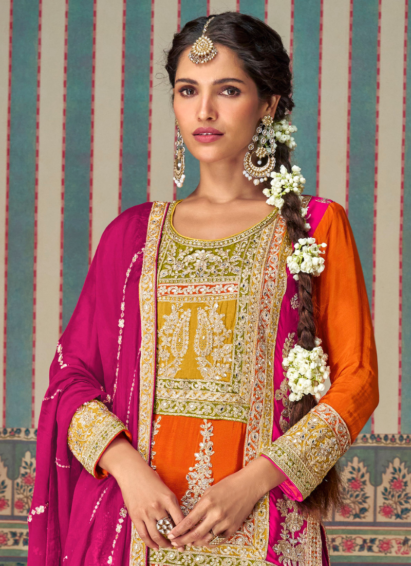 Sharara Suit For Women Ready To Wear Salwar Kameez With Dupatta
