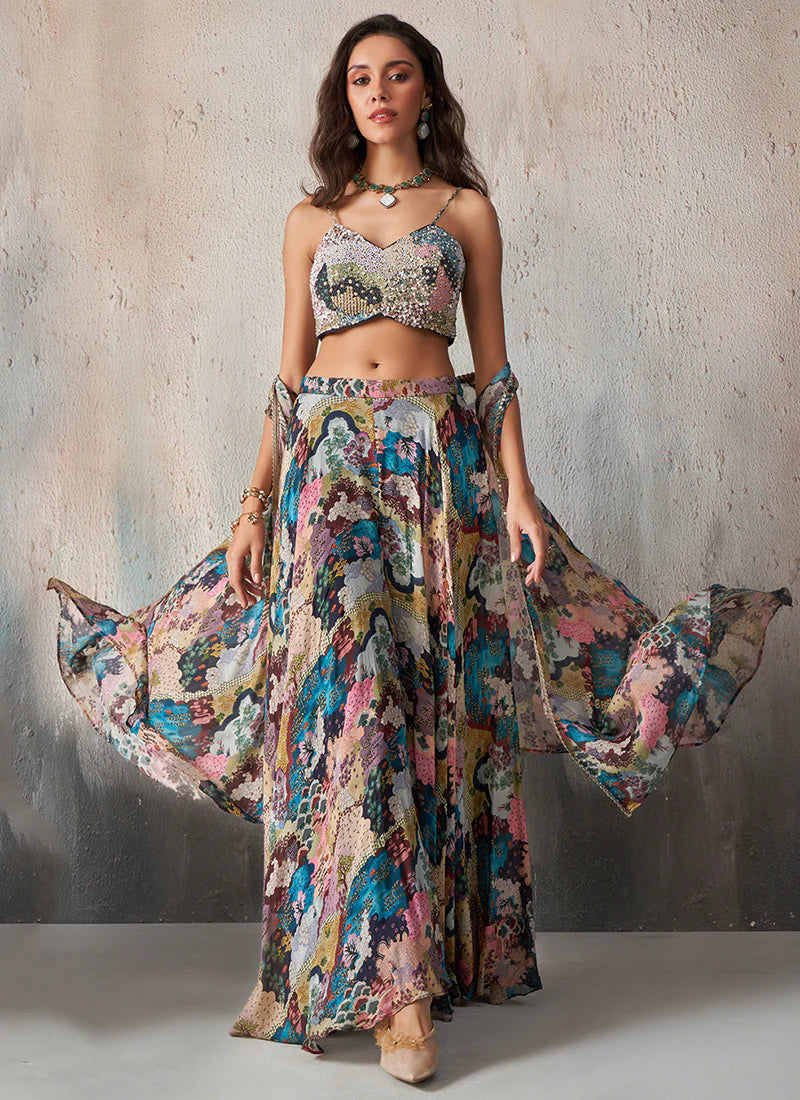 Explore stylish Sharara Suit for party wear and celebrations.