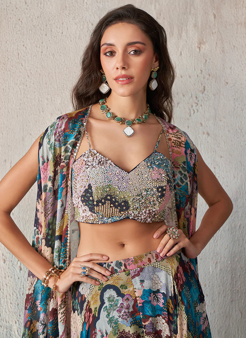 Find Sharara Suit for Indian weddings and Pakistani festivals.