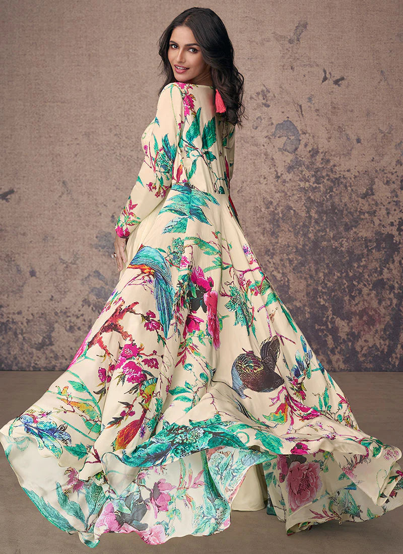 Buy designer Palazzo Suit with elegant embroidery work.