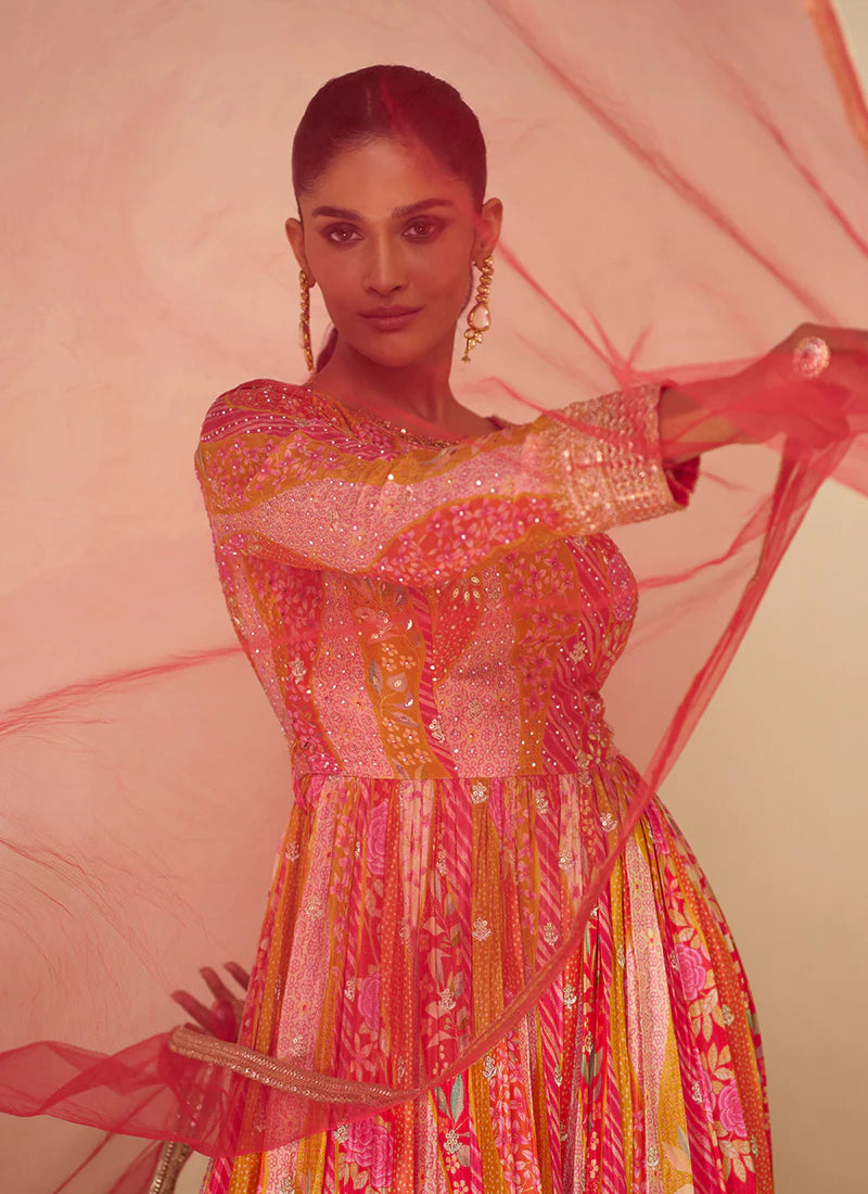 Shop Anarkali Gown with custom stitching and plus-size options.