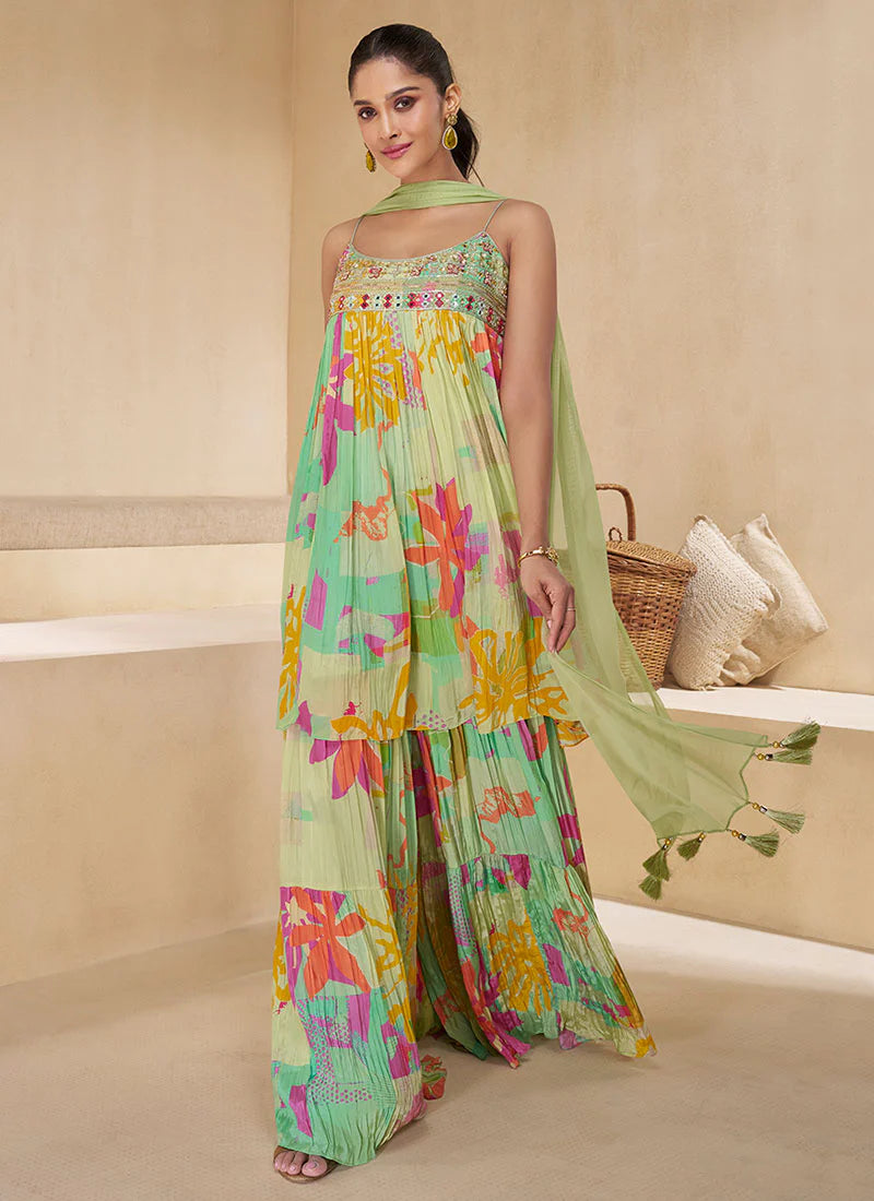 Discover Sharara Suit for women and girls with long sleeves.