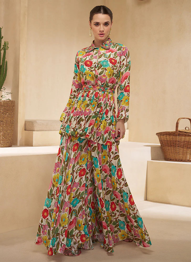 Explore stylish Sharara Suit for party wear and celebrations.