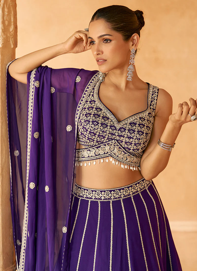 Shop Jacket Style Lehenga for weddings and festive occasions.