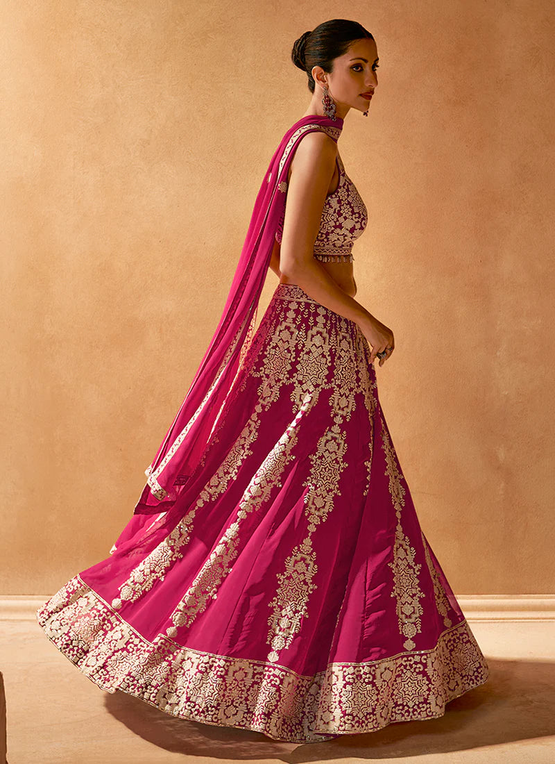 Shop Jacket Style Lehenga for weddings and festive occasions.