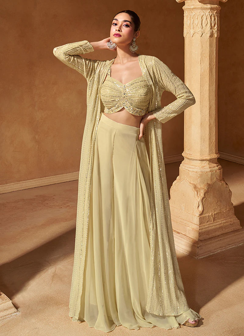 Shop Palazzo Suit with custom stitching and plus-size options.