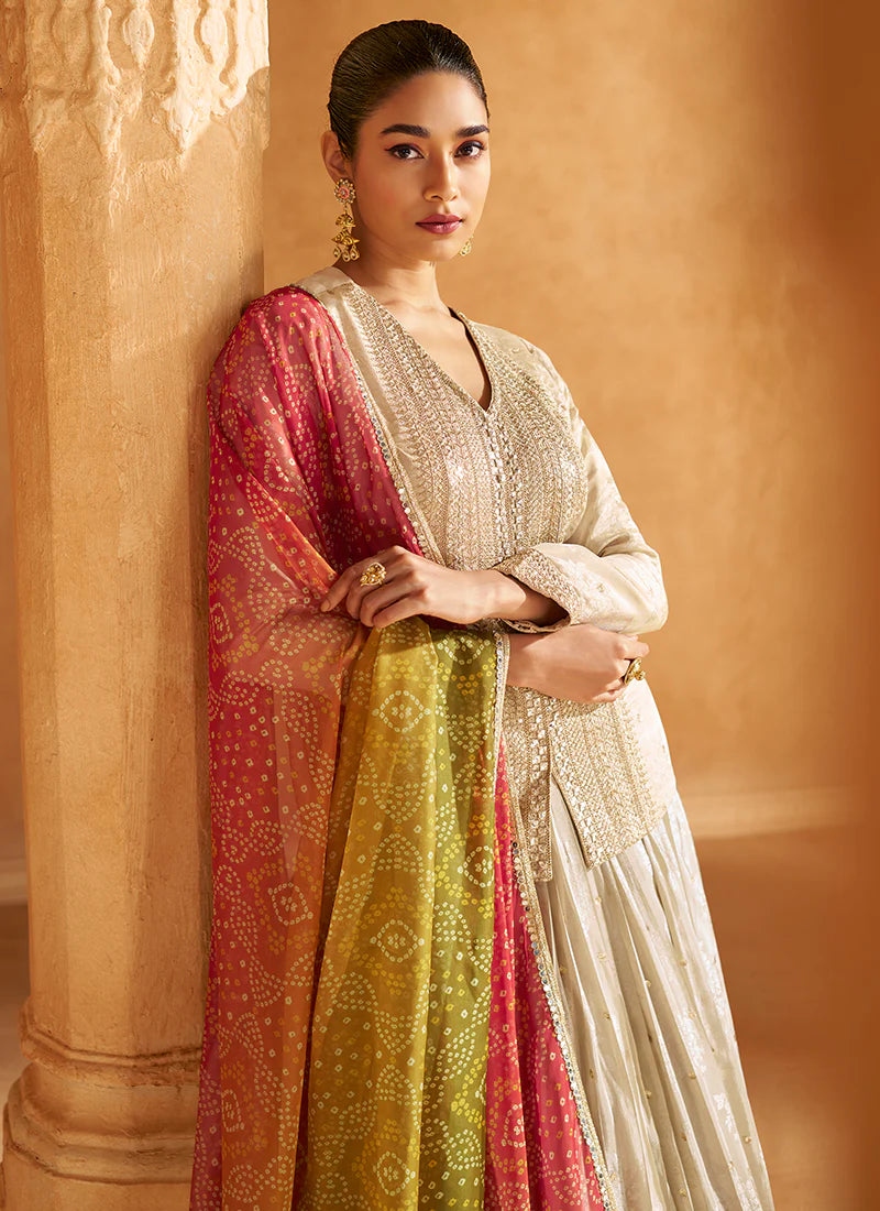 Find occasion-ready Lehenga Kurti with dupatta and designer details.