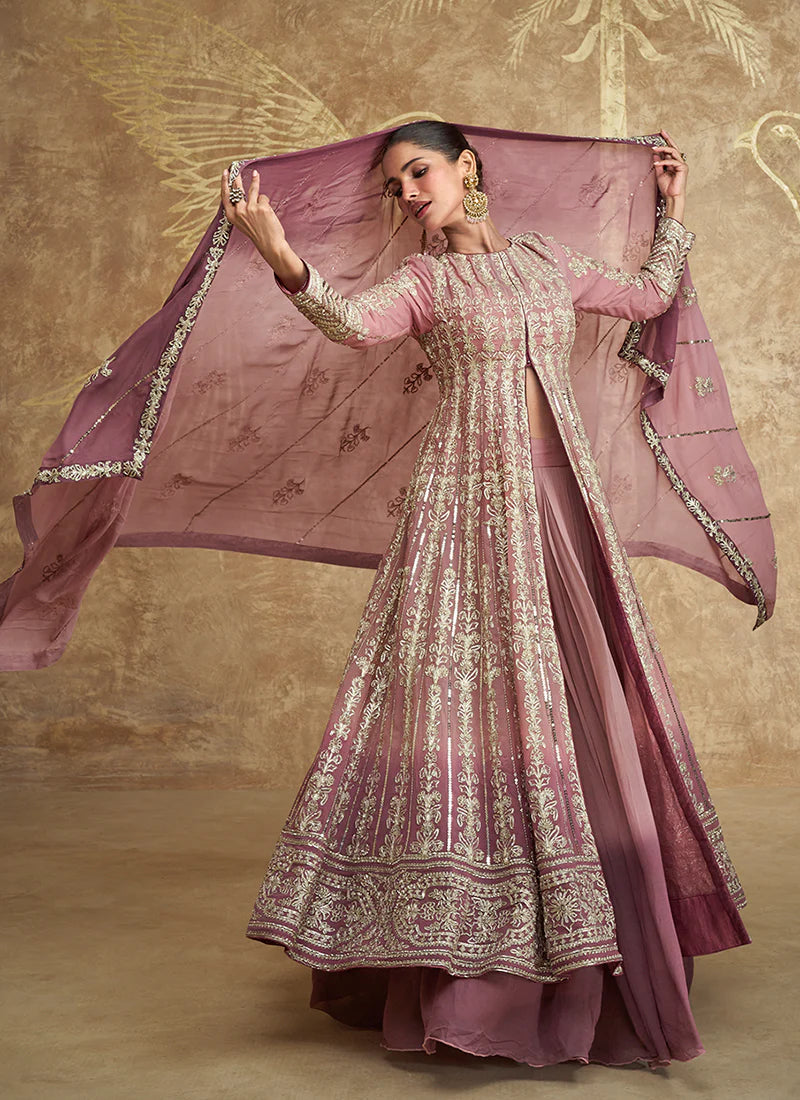Buy embroidered Anarkali Lehenga for weddings and festivals.
