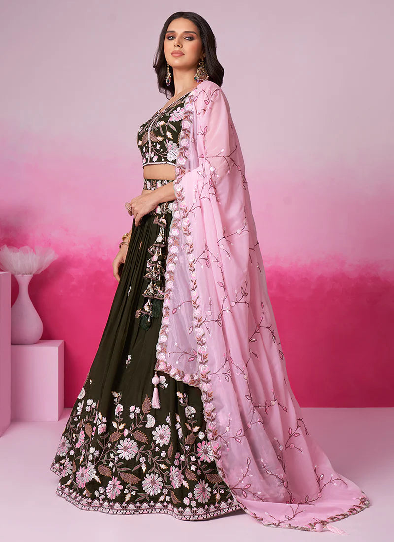 Buy embroidered Lehenga Choli for weddings and festivals.