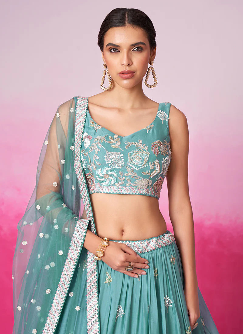 Lehenga Choli for women and girls with long sleeves.