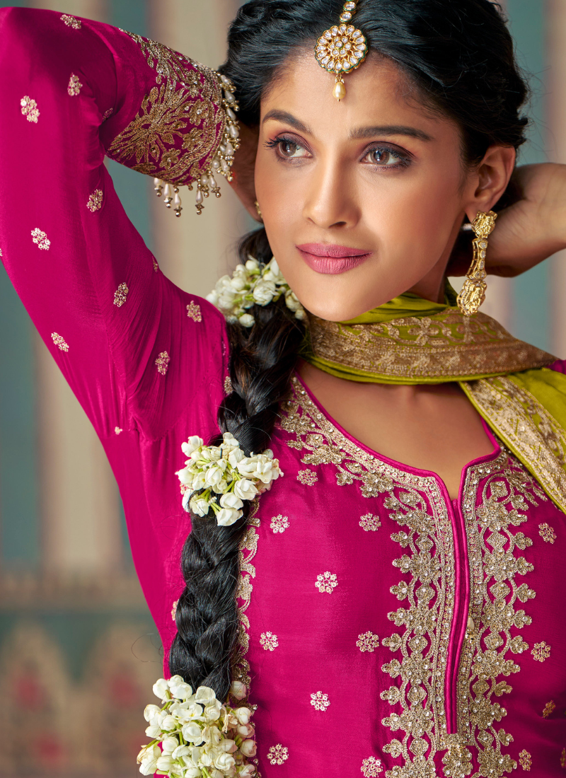 Wedding Wear Sharara Suit for Indian and Pakistani Festivals