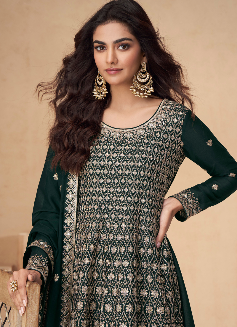 Find Sharara Suit for Indian weddings and Pakistani festivals.