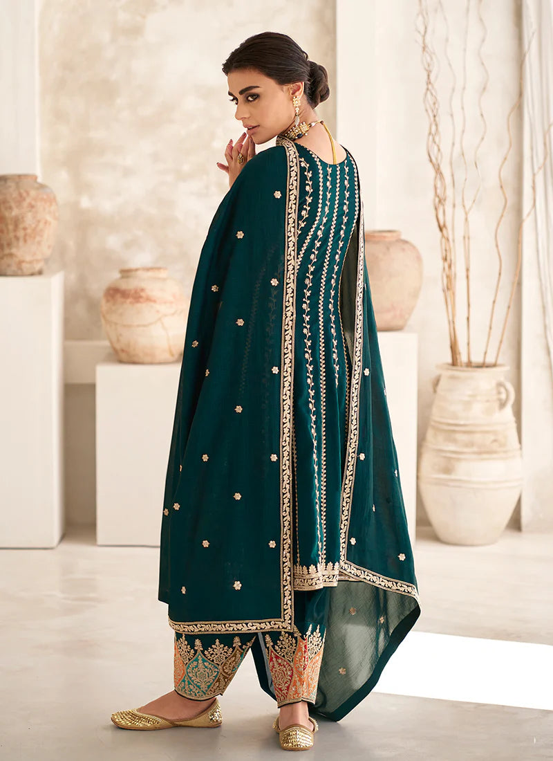 Find occasion-ready Anarkali Gown with dupatta and designer details.