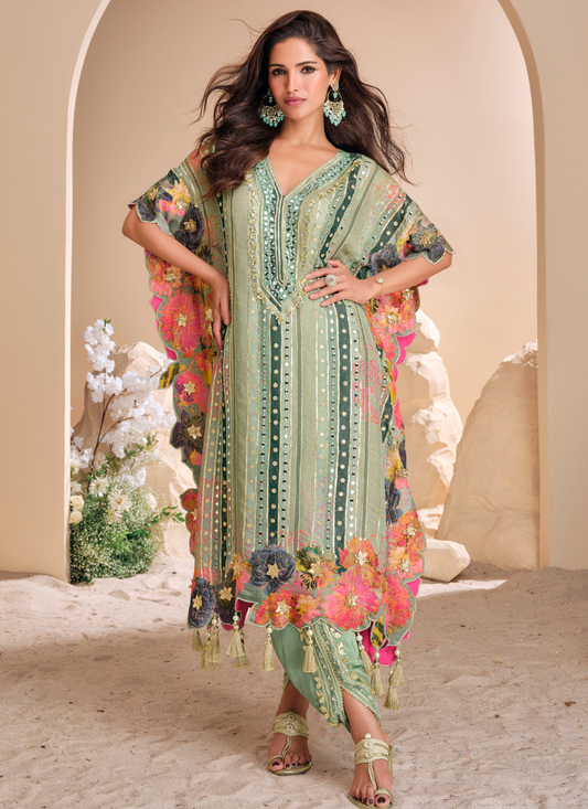 Discover Kaftan with Dhoti for women and girls with long sleeves.