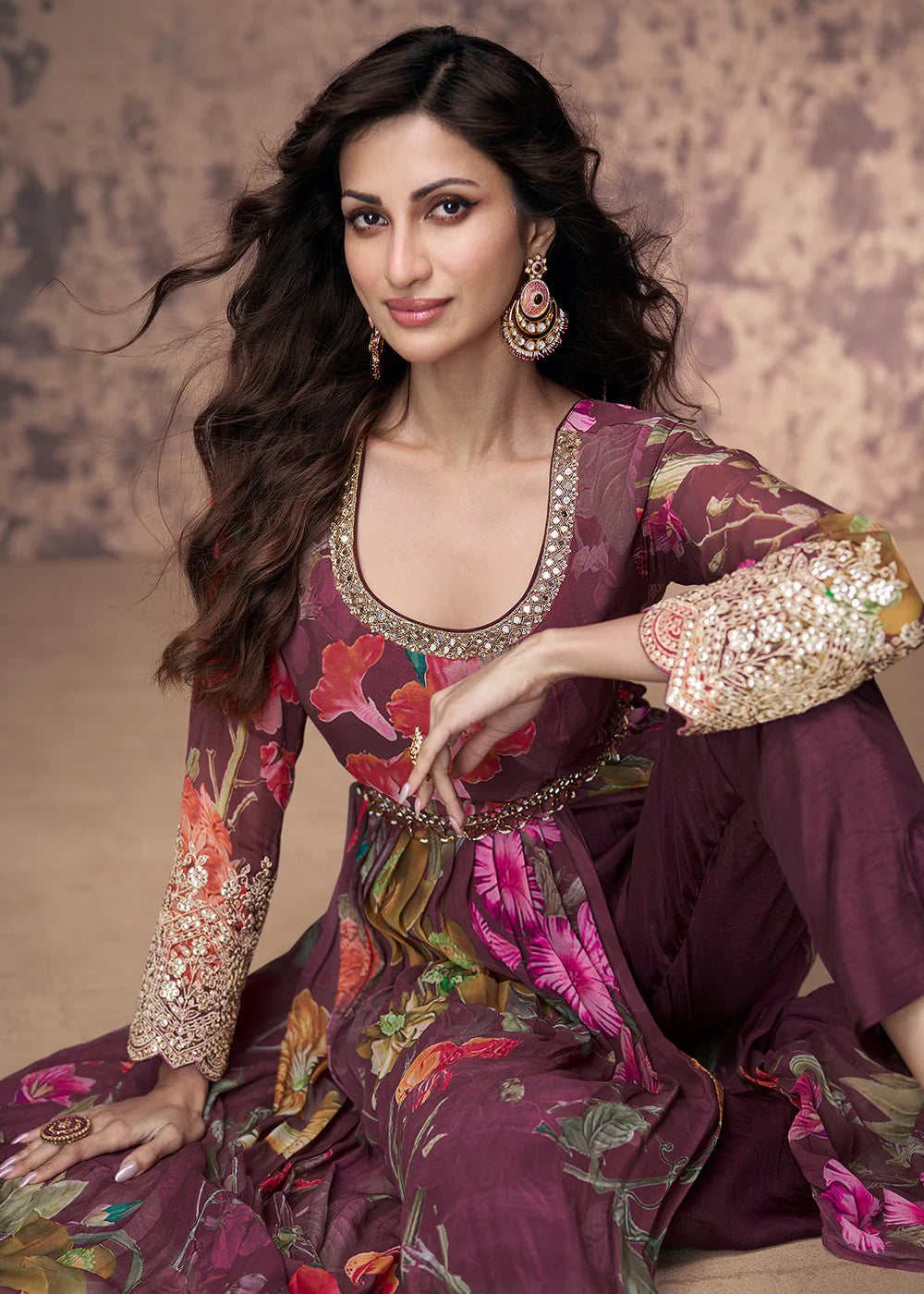 Shop Anarkali Gown with custom stitching and plus-size options.