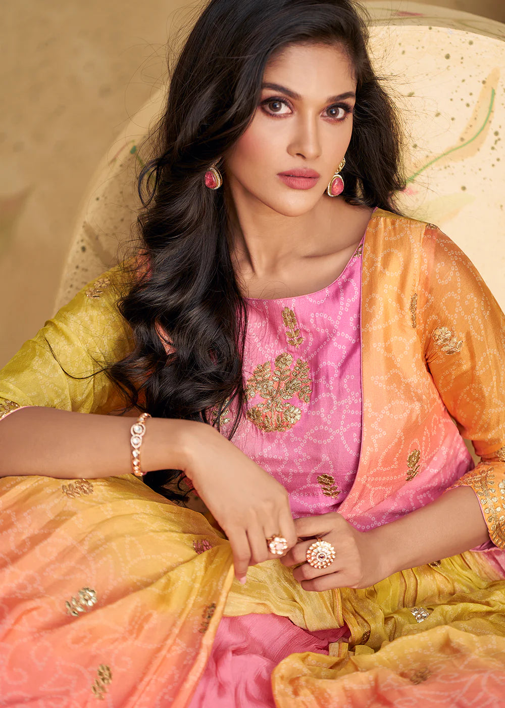 Buy designer Anarkali Dress with elegant embroidery work.