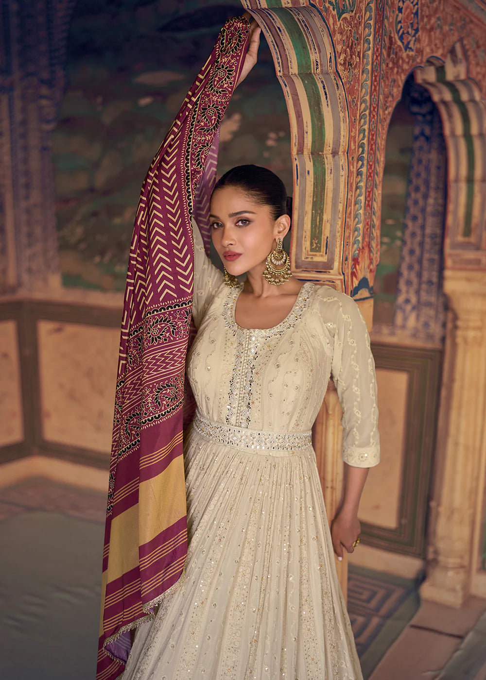 Buy Readymade Gown with Dupatta Available online