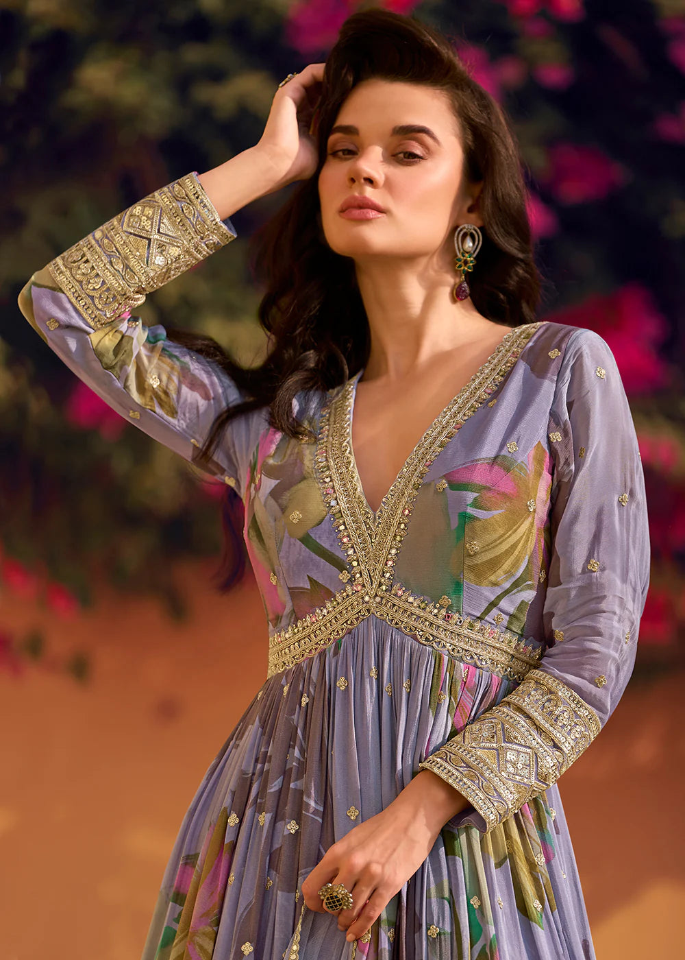 Party wear Designer Anarakali Gown with Dupatta