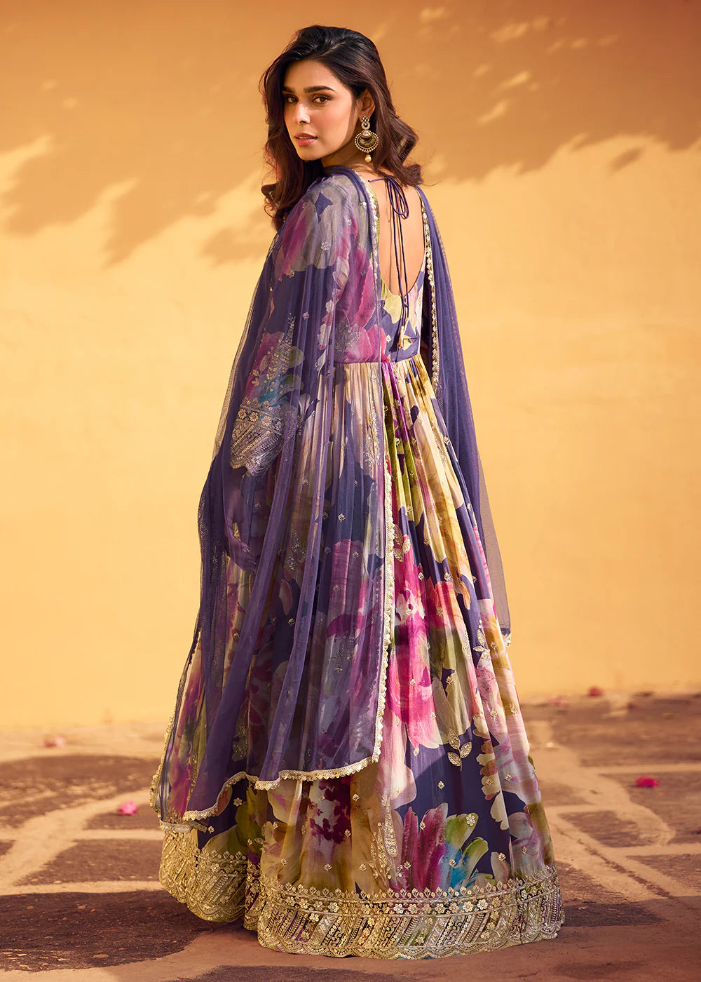 Party wear Designer Anarakali Gown with Dupatta