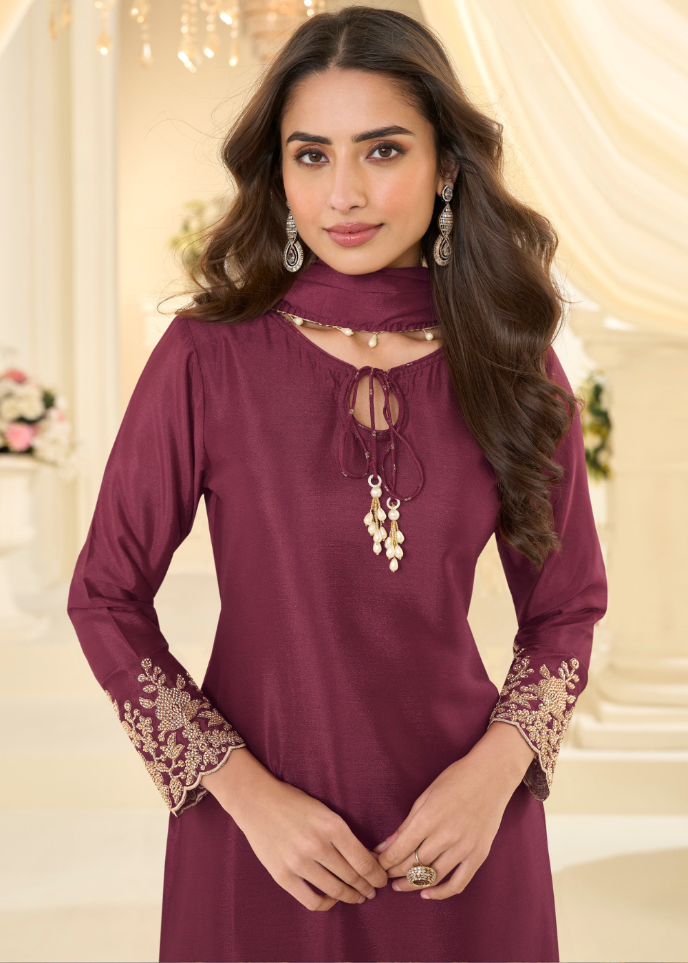 chinnon silk wedding outfit