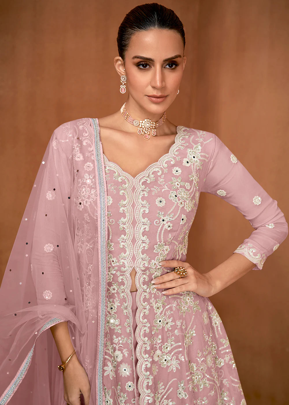 georgette party wear suit