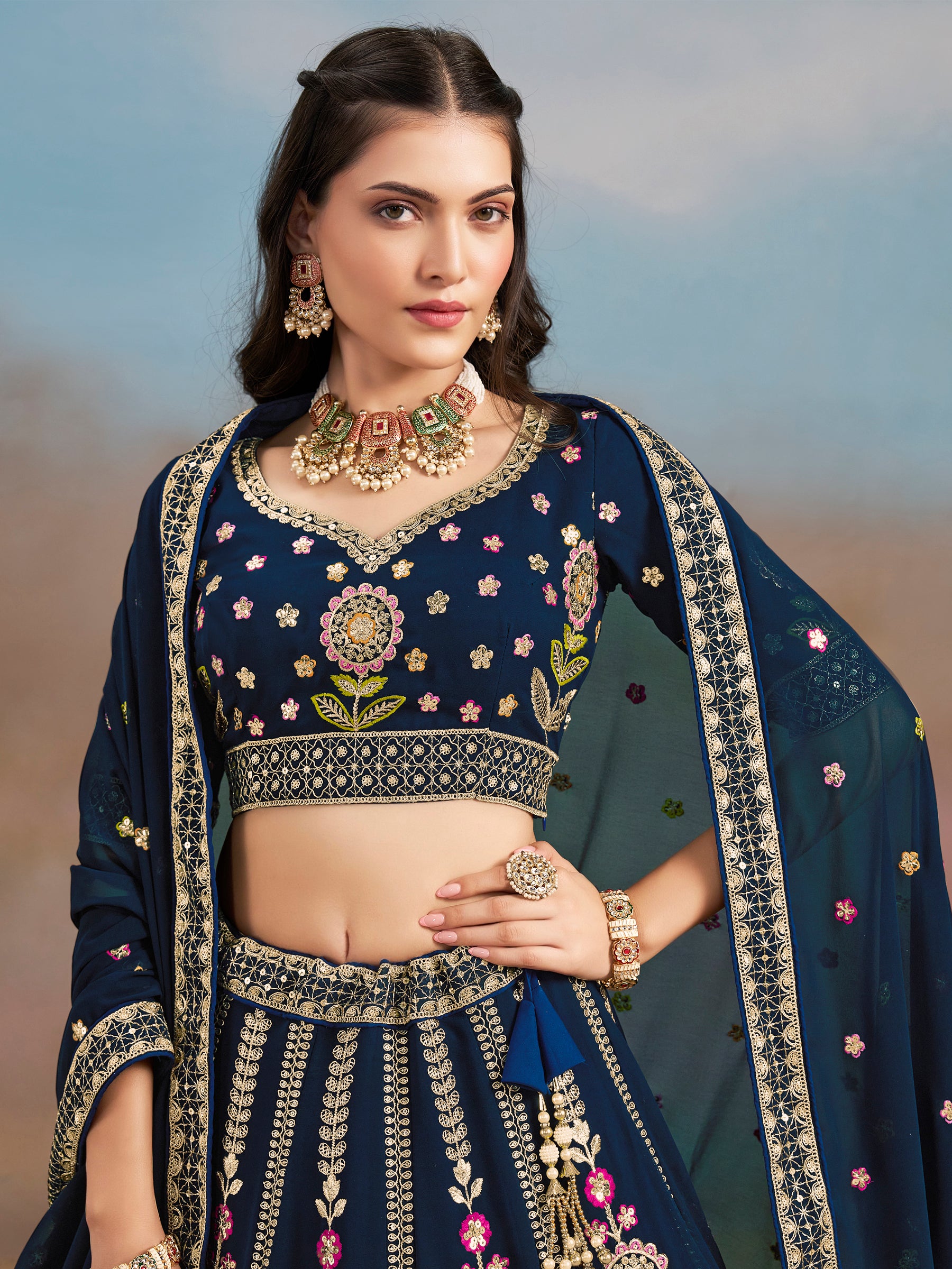 Readymade party wear lehenga for wedding