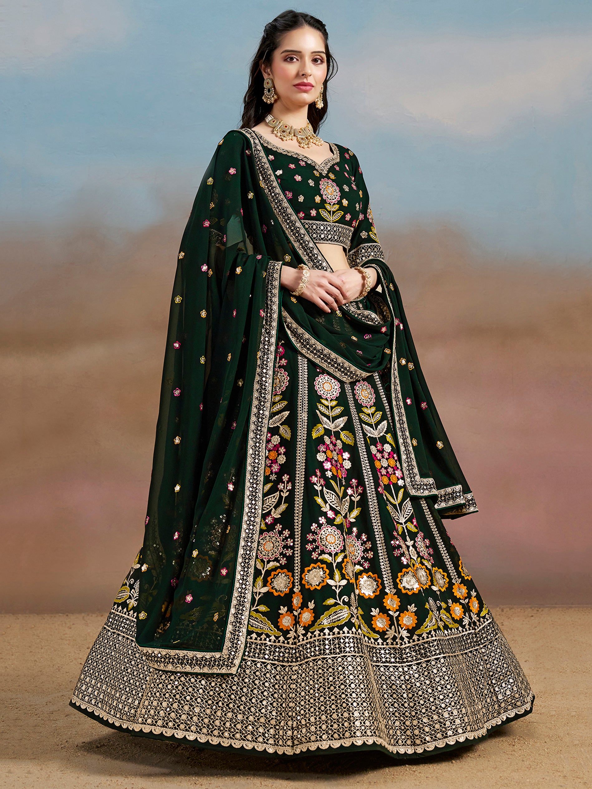new trendy party wear lehenga