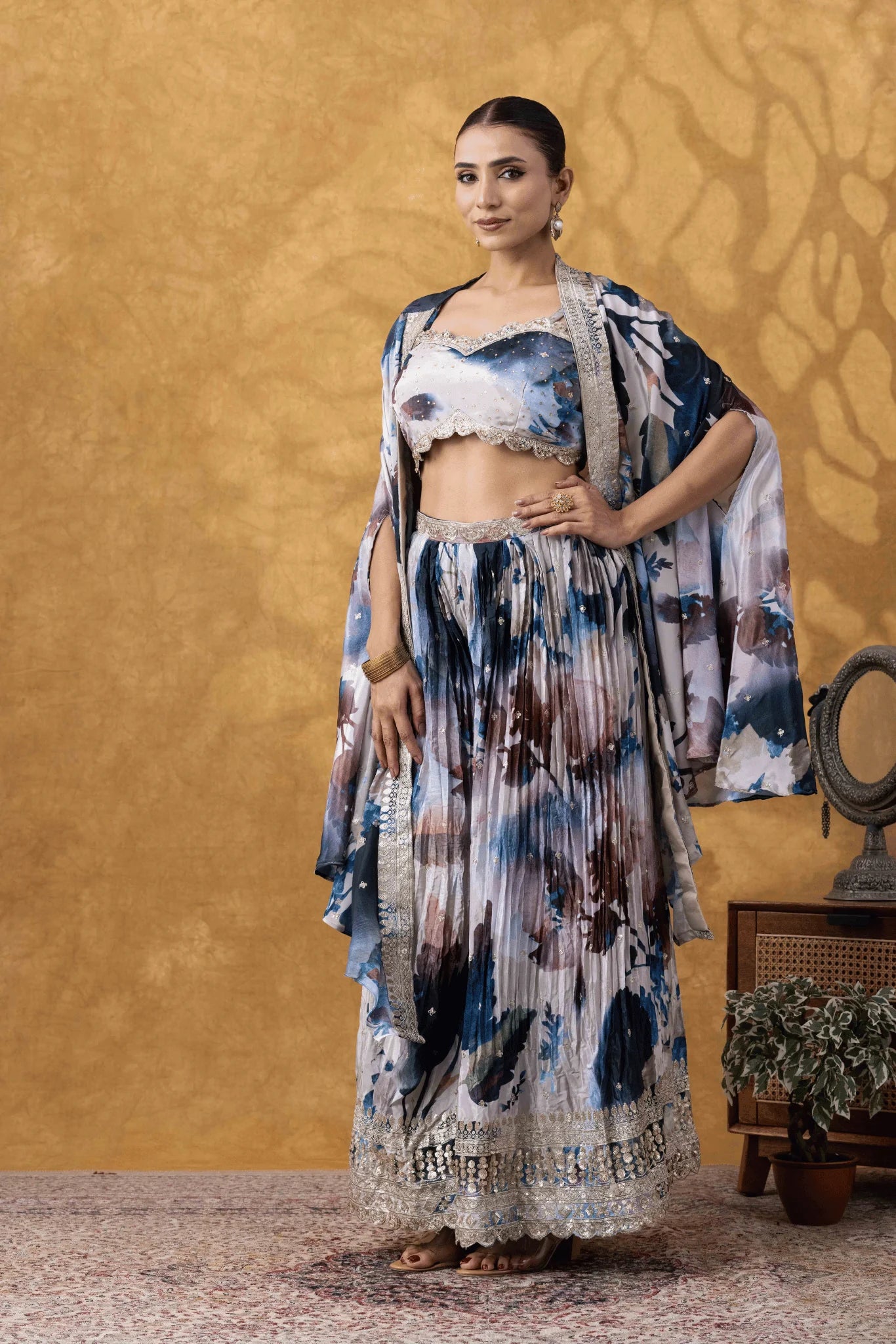 shop designer ethnic wear uk multicolor sharara set