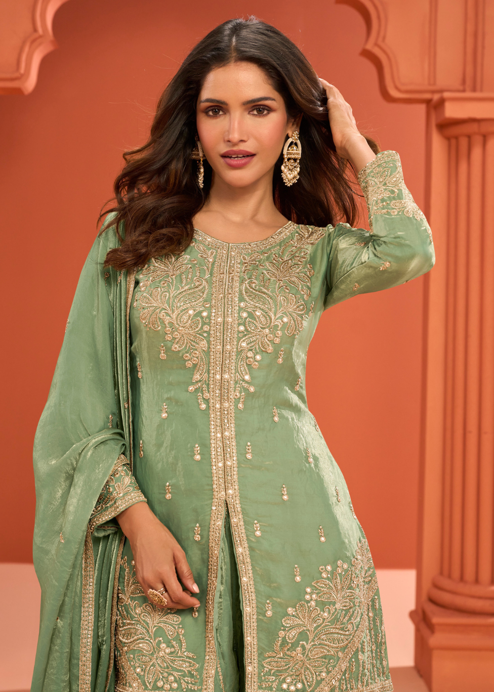 party wear palazzo suit buy online