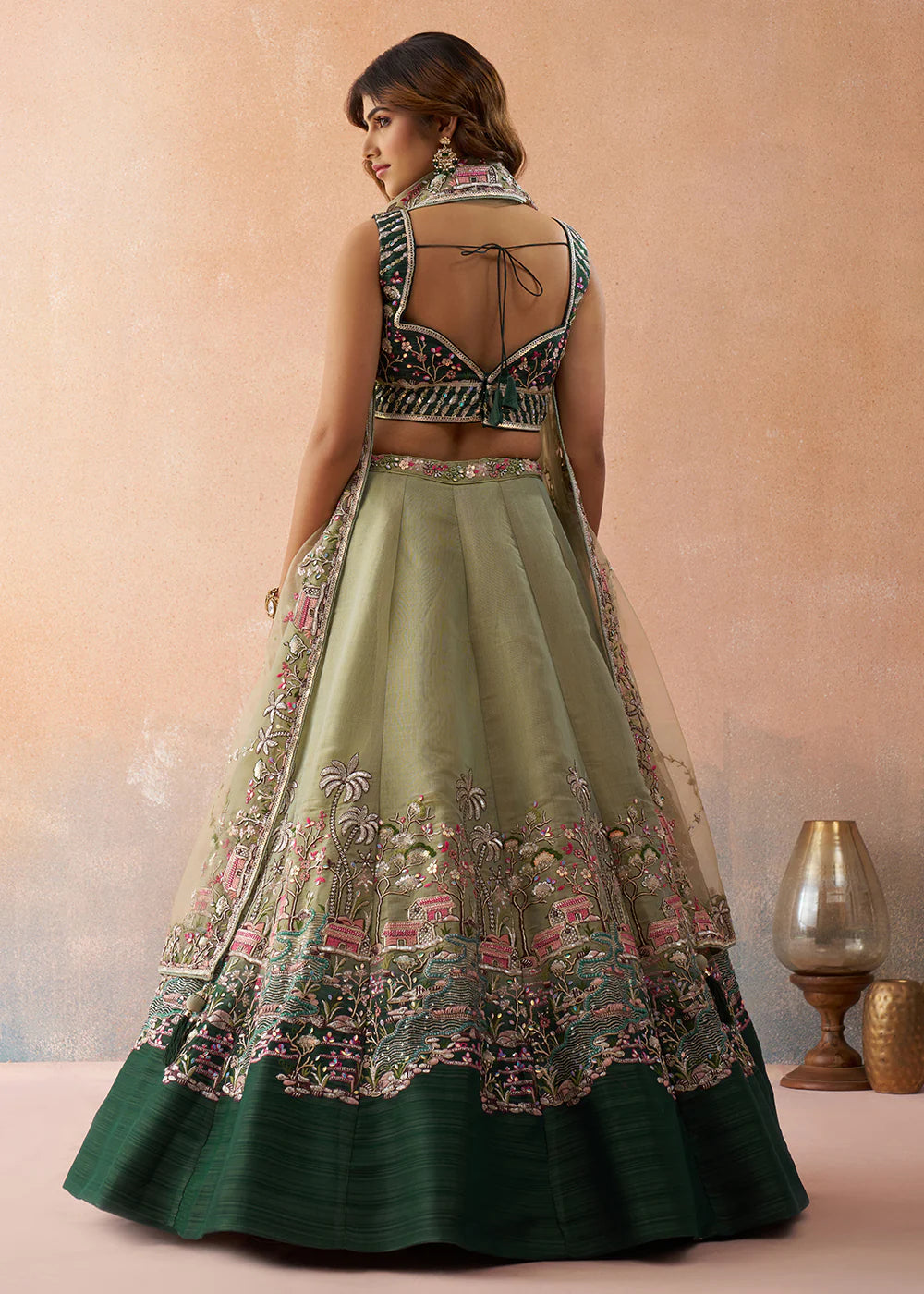 lime green lehenga canada
