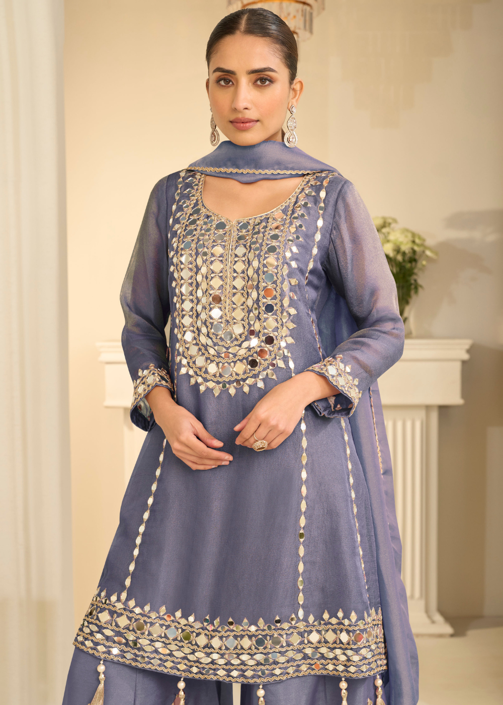 buy ready to wear indian dress mist purple usa