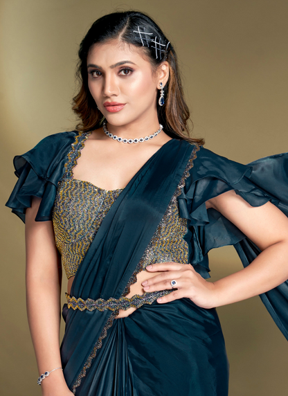 pre stitched saree